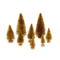 8pcs/set Artificial Mini Christmas Tree Snow Frost Small Pine Tree DIY Crafts Desktop Decoration Christmas Decoration Ornaments